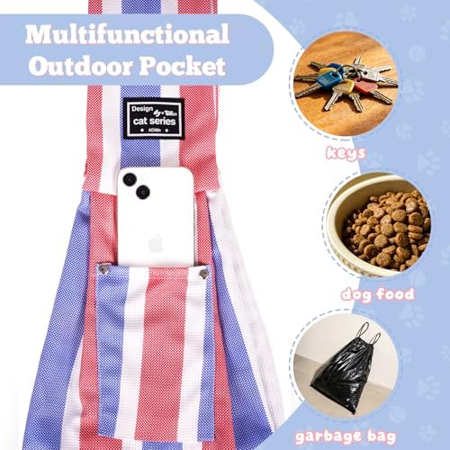 Small Pet Sling Carrier Breathable Texture