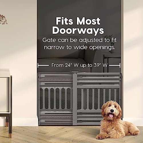 IRIS USA Pet Gate, Adjustable Width