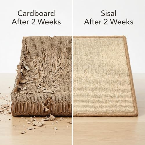 Cat Scratcher Mat, Jute Border, Sofa & Floor Protector, 23.6x15.7in