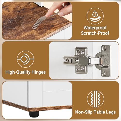 Yafylly Litter Box Enclosure for 2 Cats, Double Litter Box Enclosure
