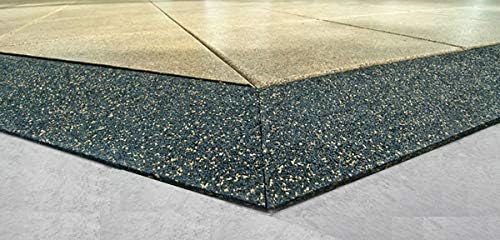 American Floor Mats - Extreme Rubber Gym Tiles - 1 Inch Thick Colorful Rubber Gym Tiles - Superior Shock and Sound Absorbing Tiles - 35% Green/Grey/White 50 Tile Pack (Covers 200 Sq Ft)