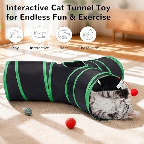 Tempcore Cat Tunnel, 3-Way Collapsible Toy