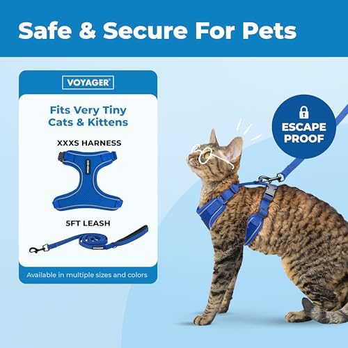 Voyager Escape-Proof Step-in Cat Harness & Leash