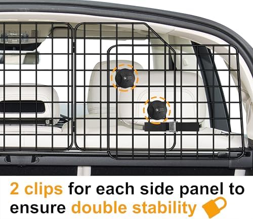 Dog Car Barrier for SUVs, Adjustable Large Pet Barriers, Universal Fit