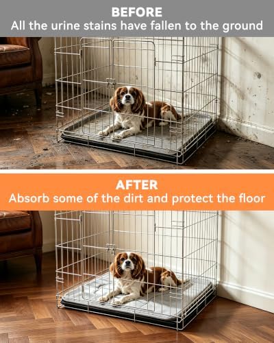 Washable Dog Crate Pad Small Puppies, Plush Back & Cooling Front Indoor