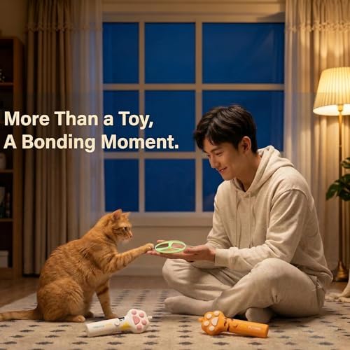 40Pcs Cat Toy Flying Discs, Interactive Cat Fetch Toy