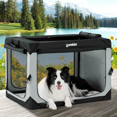 ZOMISIA 36 Inch Collapsible Dog Crate