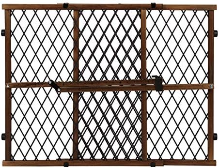 Position & Lock Adjustable Wood Baby Gate
