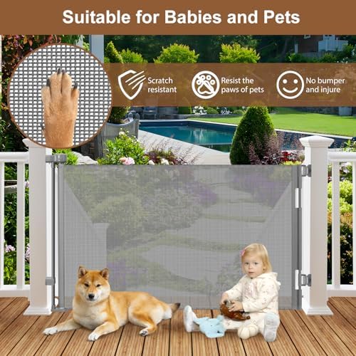 Weatherproof Outdoor Retractable Dog Gate
