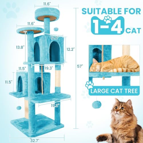 57inch Large Cat Tree Tower Condo