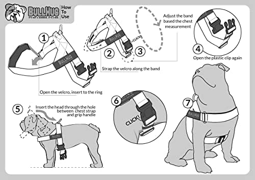 BULLHUG Adjustable Dog Harness– No Pull, No Choke –
