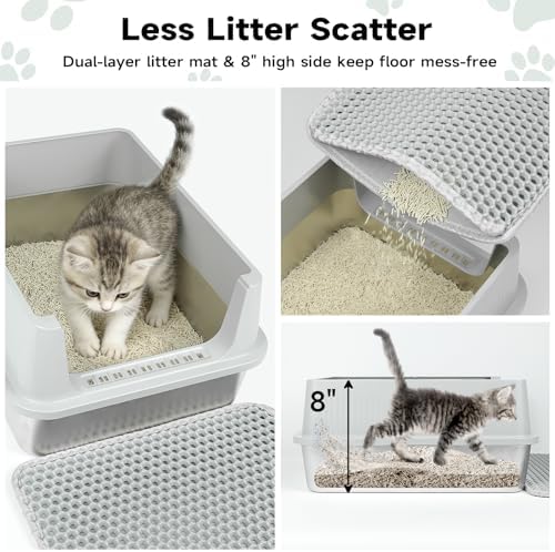 TENTIZON Stainless Steel Cat Litter Box
