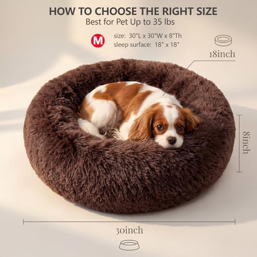 nononfish Comfortable Dog Bed for Small Dogs, Cozy Plush Pet Bed