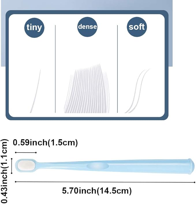 Small Dog Toothbrush Kit, Extra Soft Cat Toothbrush Dental, Easy Teeth Cleaning Head, Pet Deep Clean Dense Brush, Safe and Effective Oral Care, Brush Away Bad Breath, Easy to Handle, 3 Pack