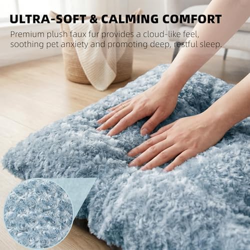 Dog Bed Washable Pet Bed for Medium Dogs, Sea Blue L
