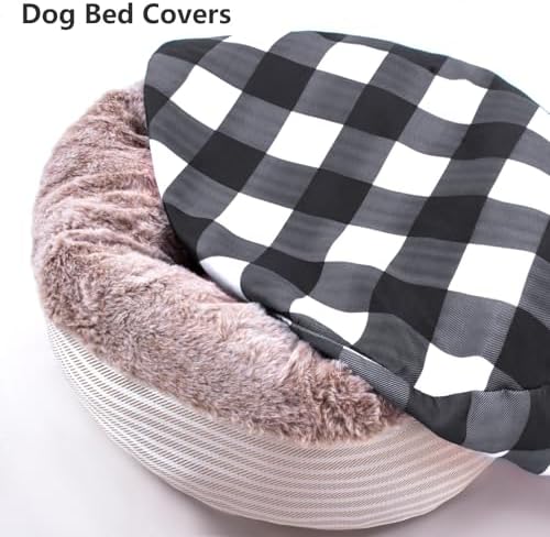 Round Dog Bed Cover Washable Elastic Edged 20×9.8 Inch