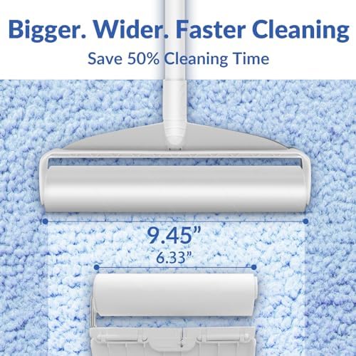 DELOMO 9.45” Large Lint Roller Refills, 2 Packs, 180 Extra Sticky Sheets