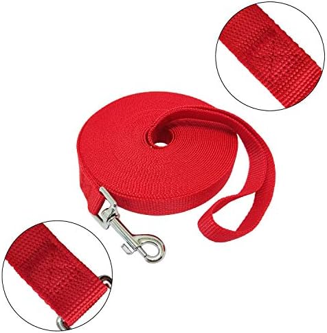 Nylon Training Dog Leash for Small Medium Large Dogs, 15ft 20ft 30ft 50ft Long