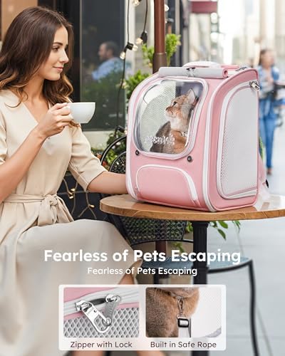 Pecute Cat Backpack Carrier, Large Space Cat Bubble Backpack