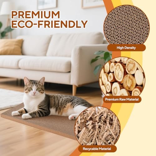 LIFLIX 7PCS Reversible Cat Scratching Pads