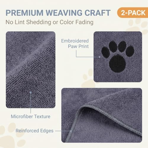 Microfiber Dog Towel-Super Absorbent, Lightweight & Portable