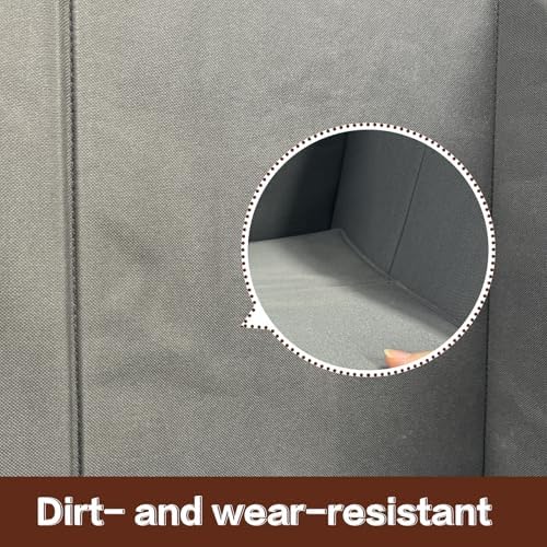 Cat Litter Box Enclosure Splash Guard Large Foldable Removable Mat, Tall