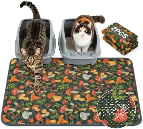 Unicorn Catcher 33X22in 2packCat Litter Mat Machine Washable Soft 3D Air Mesh