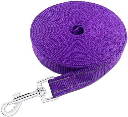Nylon Training Dog Leash for Small Medium Dogs, 15ft 20ft 30ft 50ft 100ft