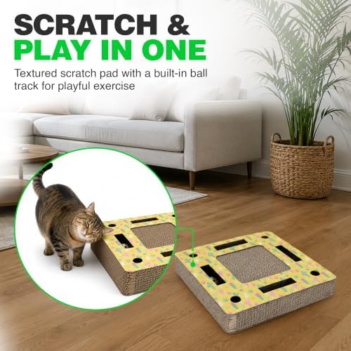 A&E Cage Co Square Cardboard Cat Scratcher