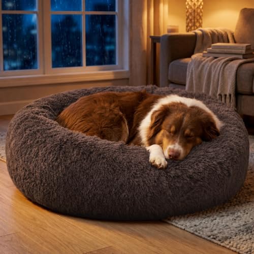 Bedsure SupportMax® Calming Dog Beds Large Sized Dog Washable Pet Bed