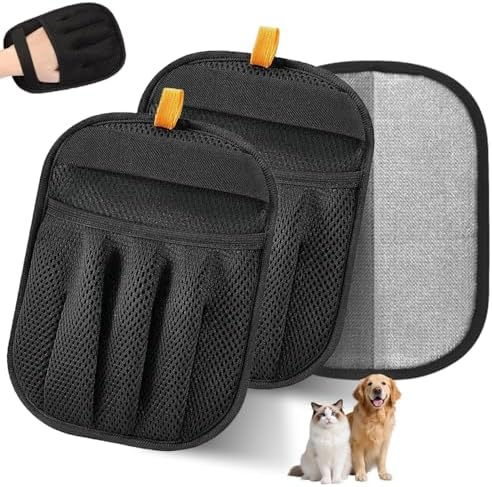 Electrostatic Pet Hair Remover Gloves – 2 Pack Reusable Lint Roller Alternative