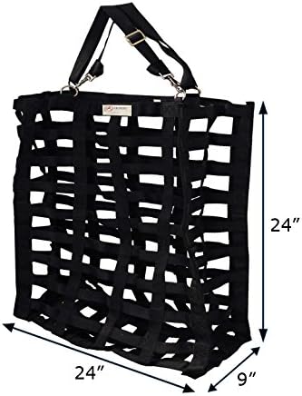Derby Originals Supreme 4-Sided Slow Feed Hay Bag – Patented, 1-Year Warranty, 3.5" & 1.75" Openings