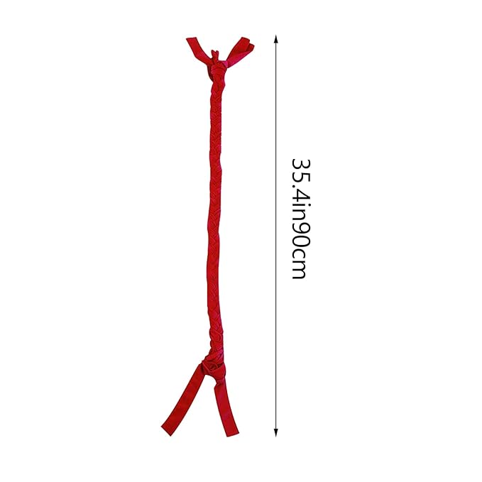 Horse Ponytail, 3 Tube Horse Tail Bag Solids for Horses (Red)
