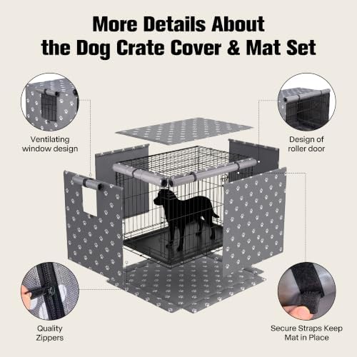 PetPrime 48 Inch Dog Crate Cover