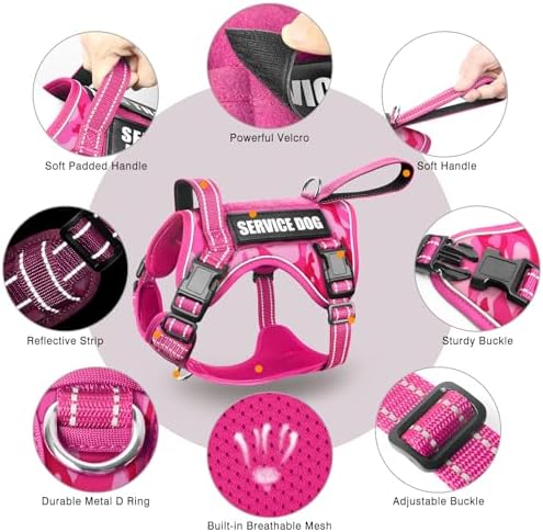 WINSEE Tactical Dog Harness, No Pull Dog Harness