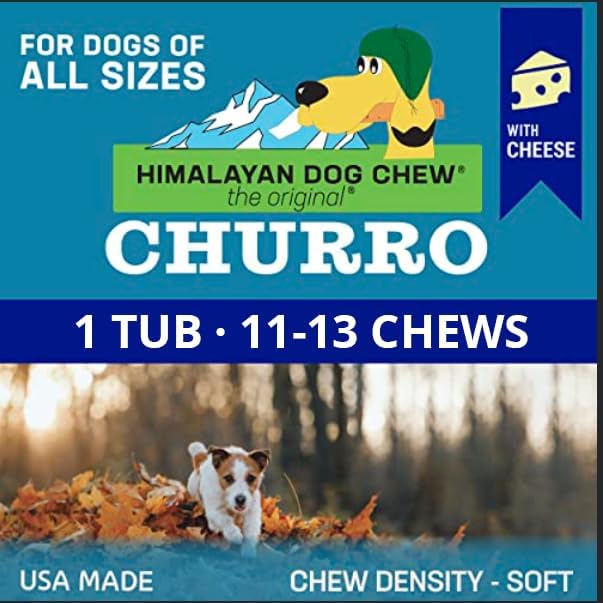 Himalayan Pet Supply Churro Cheese Treats | Lactose Free - Gluten Free - Grain Free | USA Made | All Breeds | 13 Churros | Real Himalayan Cheese