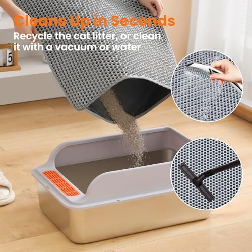 Extra Large Cat Litter Mat XXL, Double Layer Honeycomb