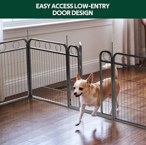 Dog Playpen - 24 Inch 8 Panel Metal Dog Pen