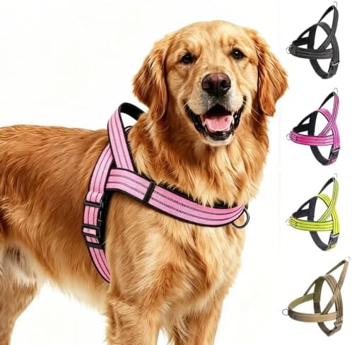 No Pull Dog Harness Front Clip, Escape Proof Dog Harness, Reflective Durable