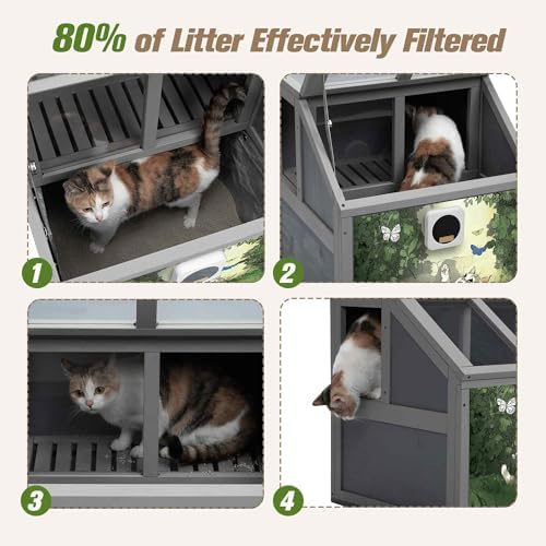 COZIWOW Modern Cat Litter Box Enclosure