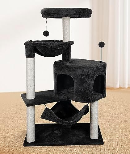 YUNIQUE Cat Tree with Cat Condo and Big Hammock