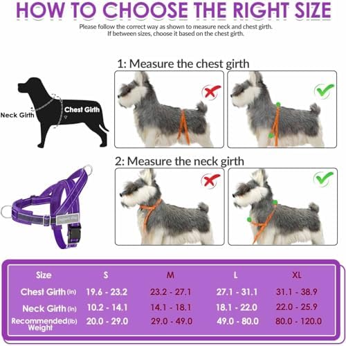 Lukovee No Pull Dog Harness and Leash Set, Soft Padded