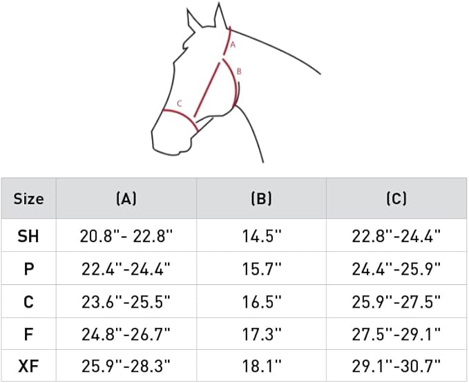 HORZE Kiel Adjustable Horse Halter with Fleece Padding - Dark Navy - Warmblood