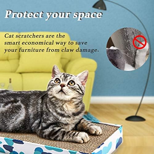 PEEKAB Cat Scratcher Cardboard Reversible Cat Scratch pad Kitty Corrugated
