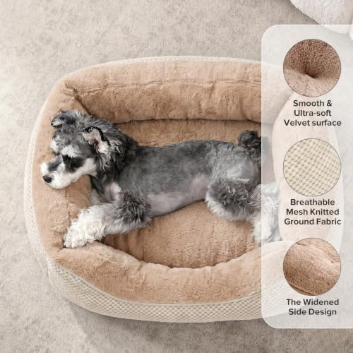 INVENHO Large Dog Bed, Washable Orthopedic Warming Soft Sleeping Durable
