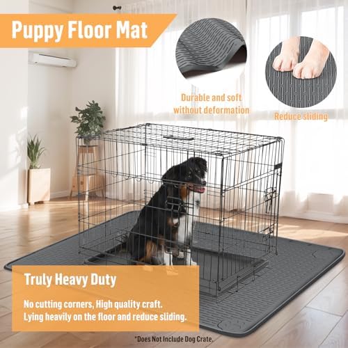Silicone Dog Bed Mat 34"x 22" Crate Mat