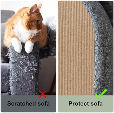 Cat Scratching Climbing Carpet Mat, Self-Adhesive Couch Furniture Protector