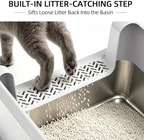 XL Stainless Steel Cat Litter Box