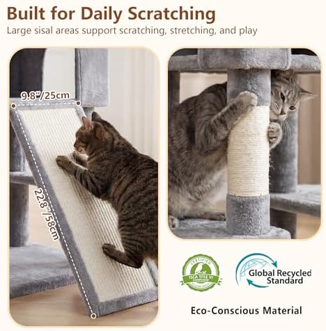 Heybly Cat Tree, 82.7″ Extra Tall Cat Tower