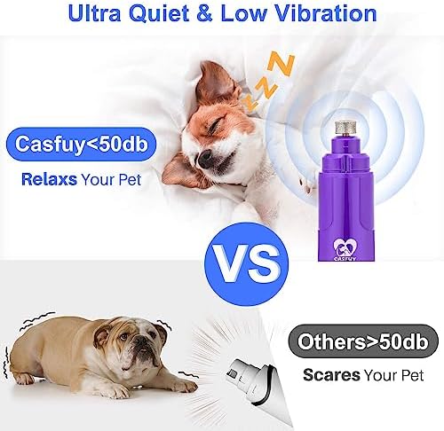Casfuy Dog Nail Grinder with LED Light
